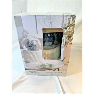 Better Homes & Gards Plug In Winter Scene Pierced  Ceramic Wax Fragrance Warmer
